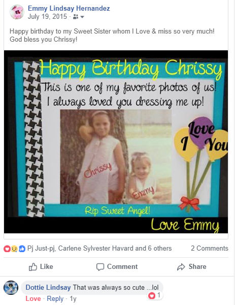 Birthday card for Chrissy